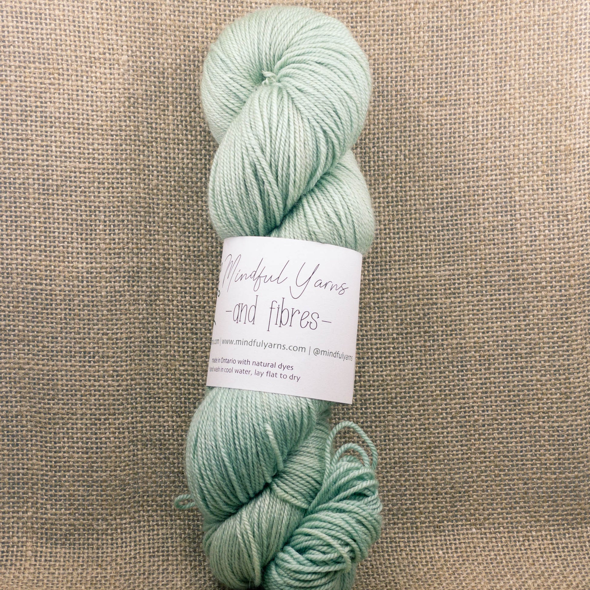 Merino Cashmere Silk Fingering Weight Yarn - Mindful Yarns - Himalayan Rhubarb + Saxon 50303