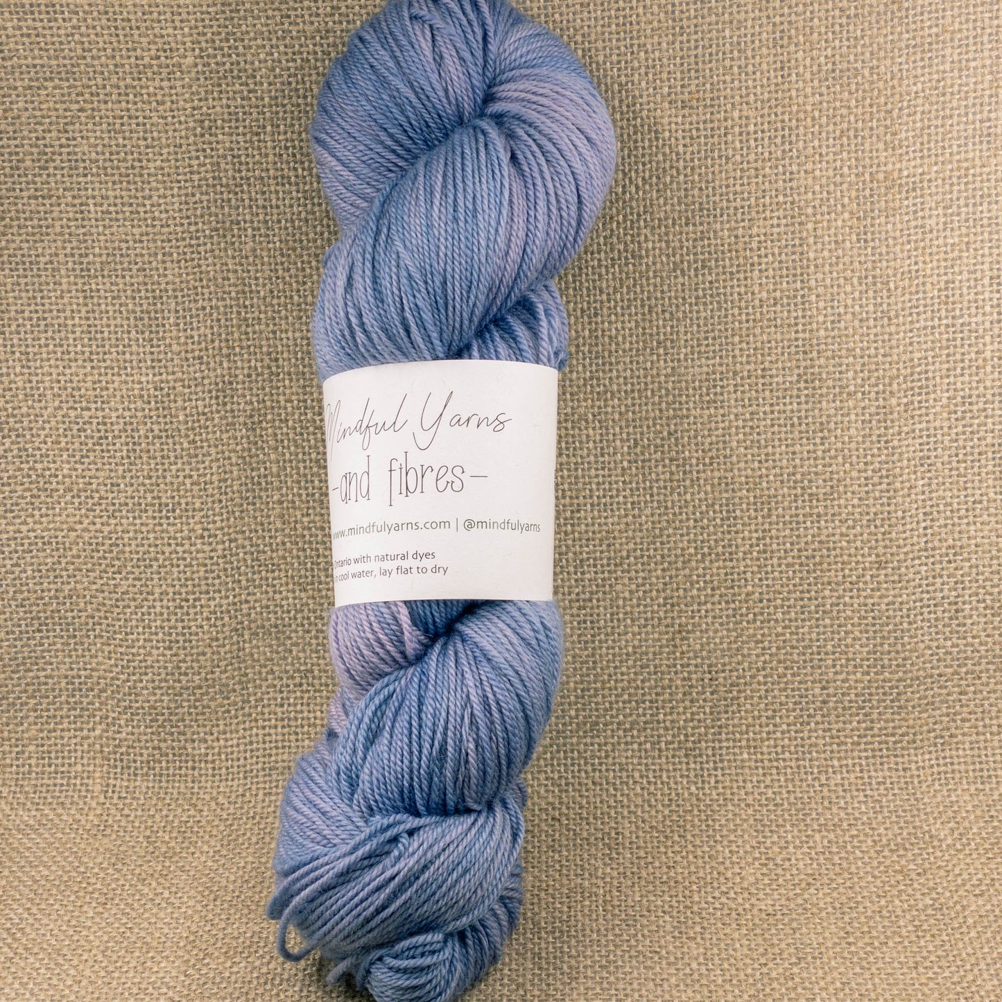 Merino Cashmere Silk Fingering Weight Yarn - Mindful Yarns - Saxon + logwood 51015