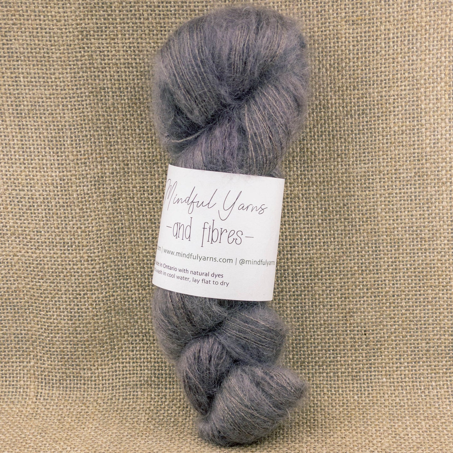Mohair Silk Lace Weight Yarn - Mindful Yarns - Logwood 51020