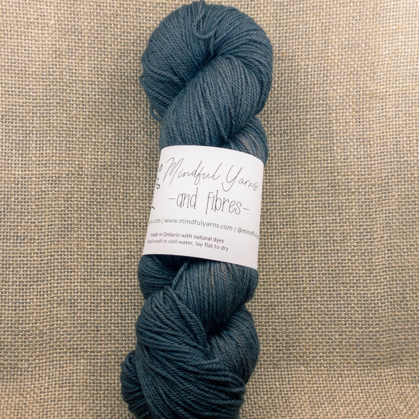 Organic Superwash Sock Yarn - Mindful Yarns - Cutch Saxon + Iron 50310
