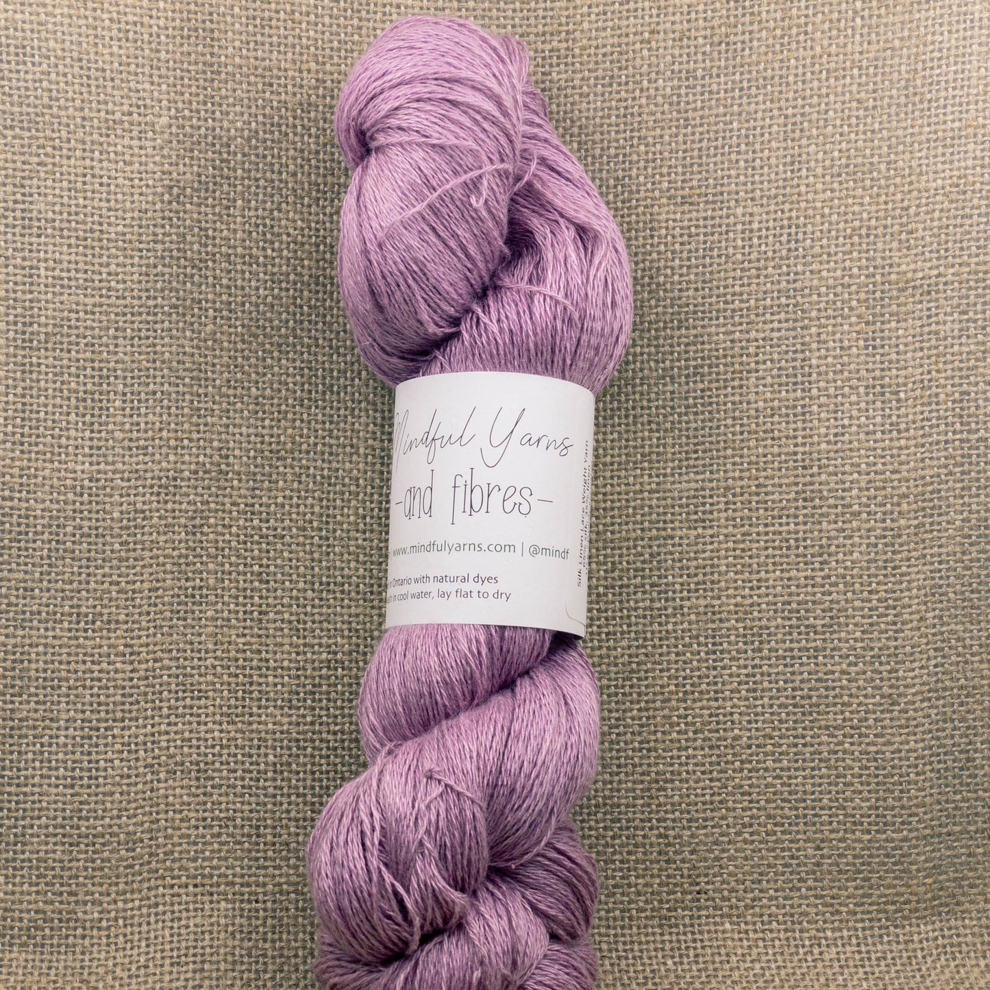Silk Linen Lace Weight Yarn - Mindful Yarns - Cochineal 50226