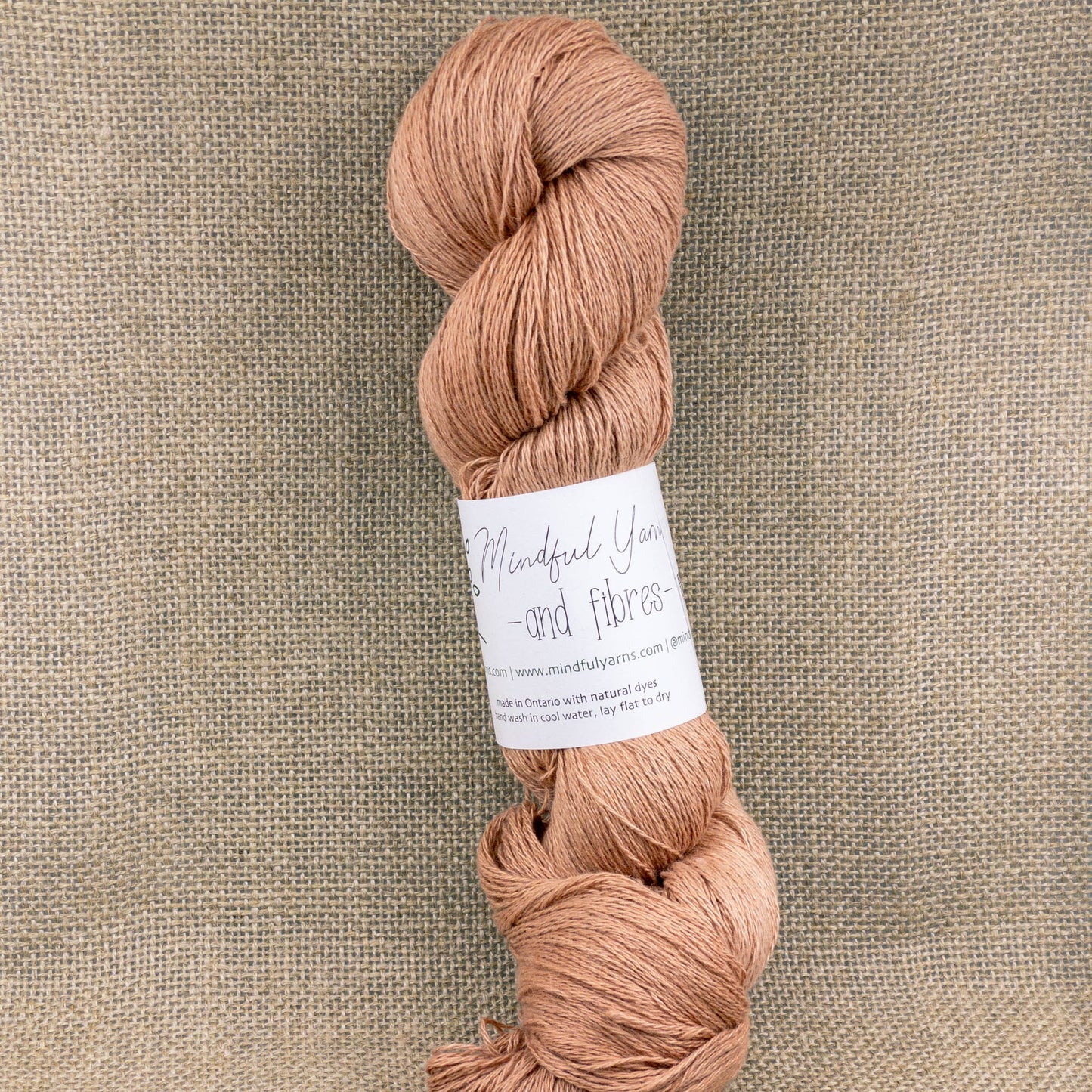 Silk Linen Lace Weight Yarn - Mindful Yarns - Cutch + Madder 50722
