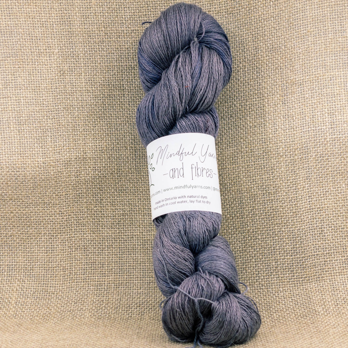 Silk Linen Lace Weight Yarn - Mindful Yarns - Eastern Brazilwood + iron 38 - 0803