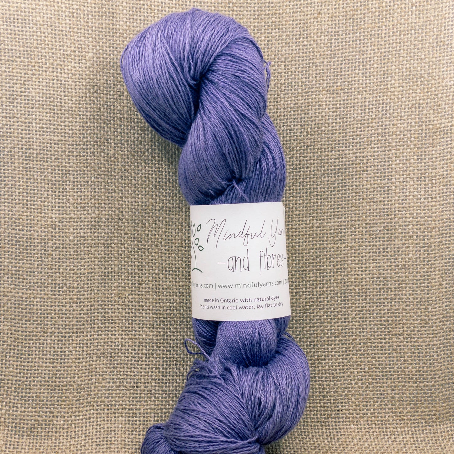 Silk Linen Lace Weight Yarn - Mindful Yarns - Logwood 50306