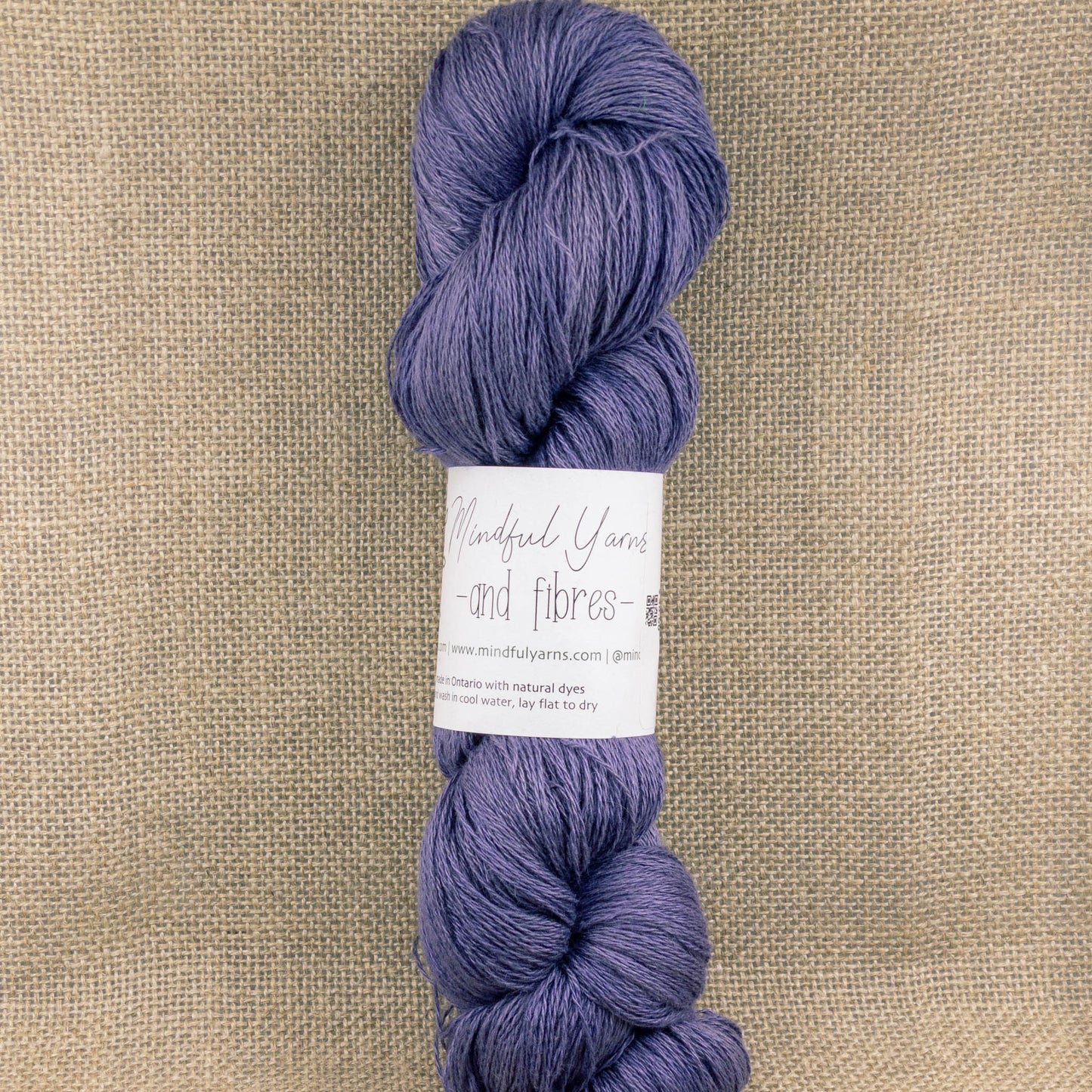Silk Linen Lace Weight Yarn - Mindful Yarns - Logwood 50723