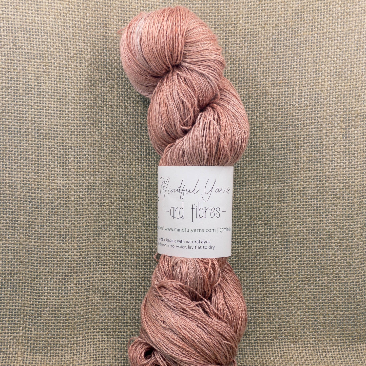 Silk Linen Lace Weight Yarn - Mindful Yarns - Madder 50226