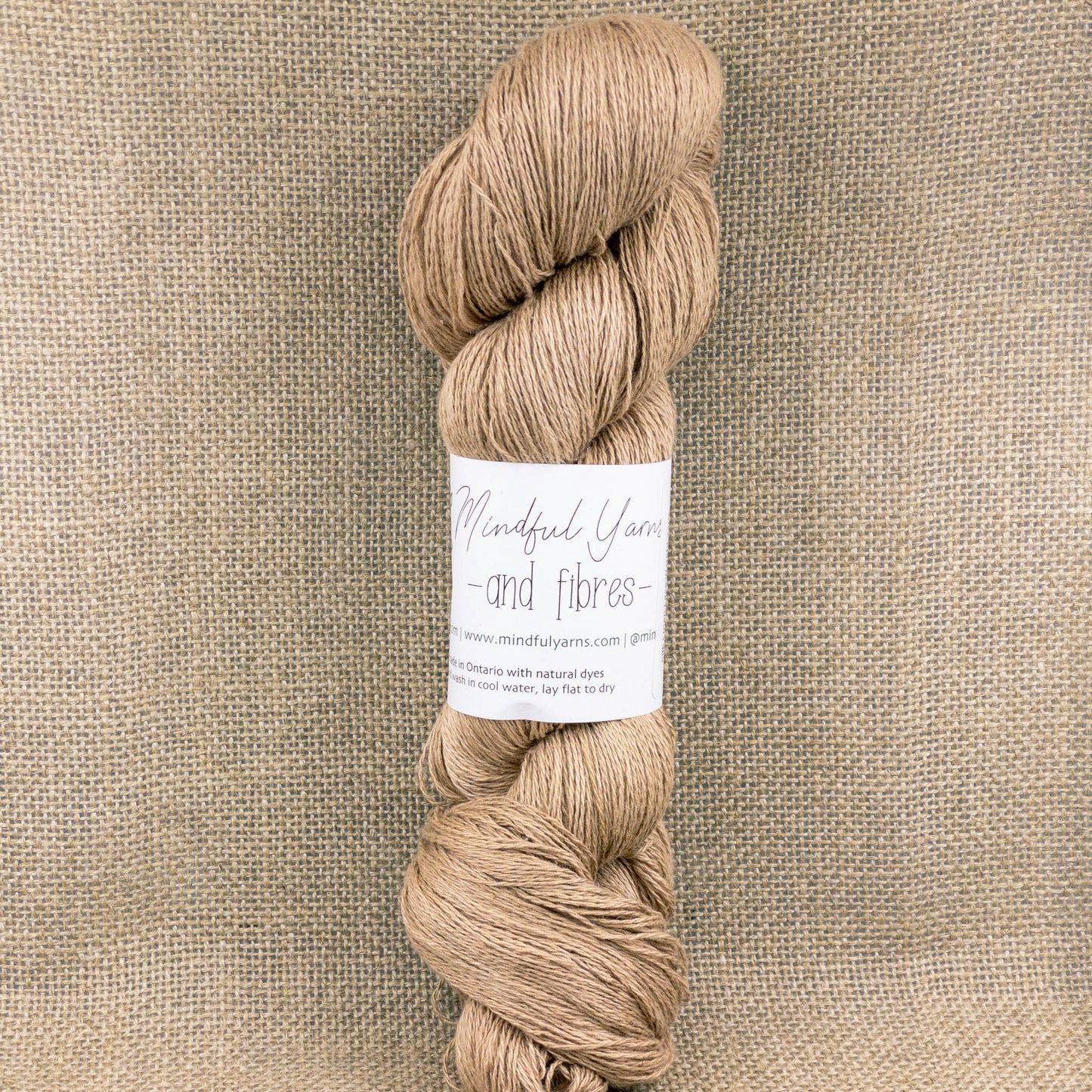 Silk Linen Lace Weight Yarn - Mindful Yarns - Walnut 50728