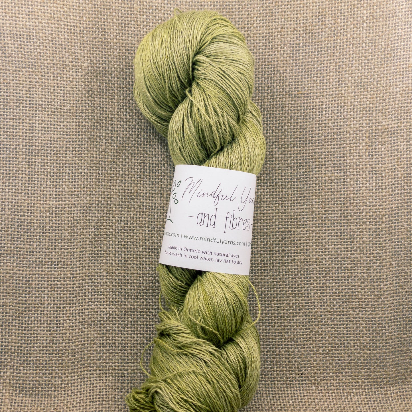 Silk Linen Lace Weight Yarn - Mindful Yarns - Weld + Logwood 50306