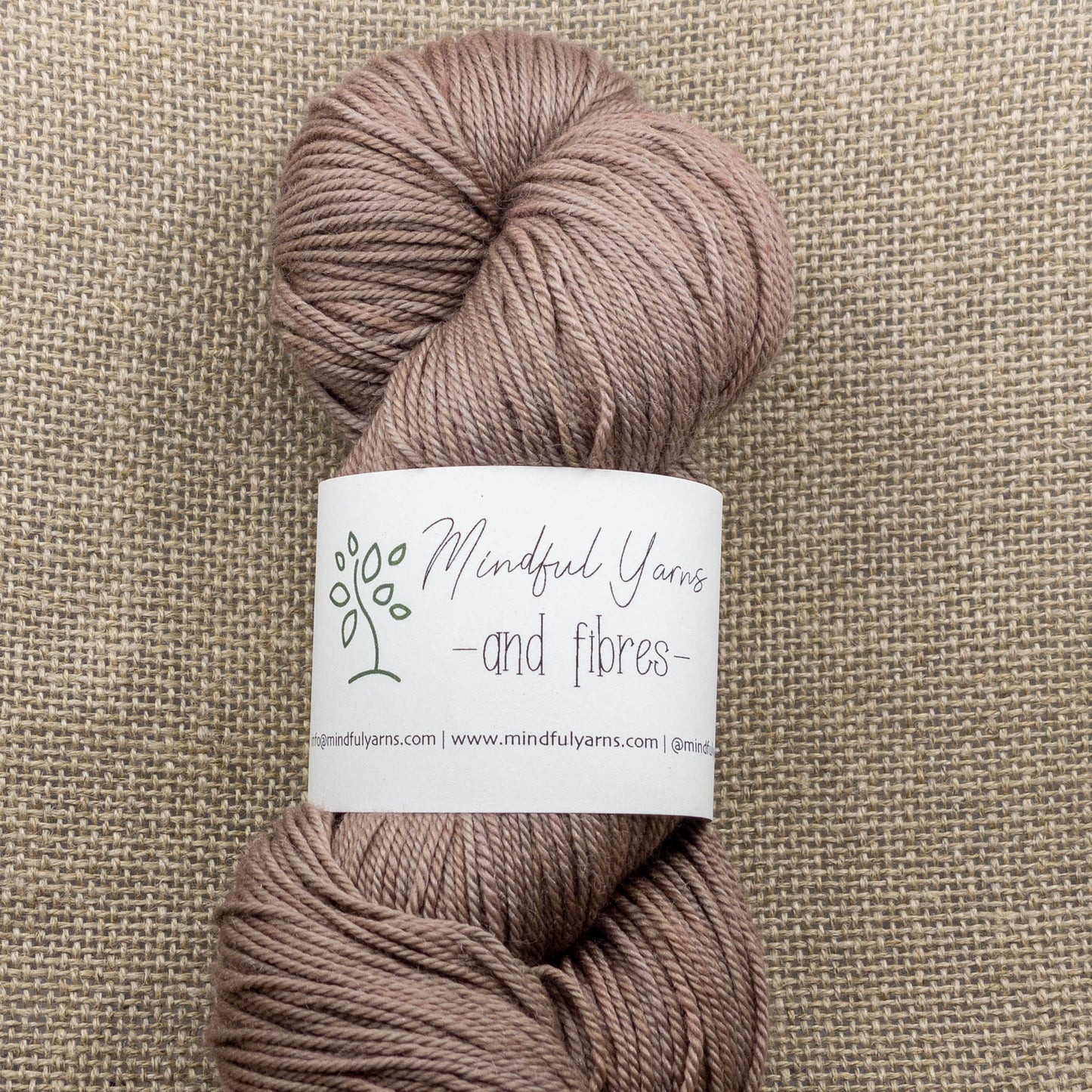 Merino Cashmere Silk Fingering Weight Yarn - Mindful Yarns - Madder, weld, sappanwood + iron X-0220