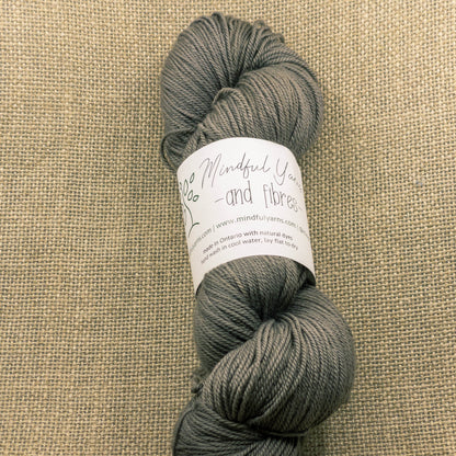 Merino Cashmere Silk Fingering Weight Yarn - Mindful Yarns - Quebracho + iron 5-0724