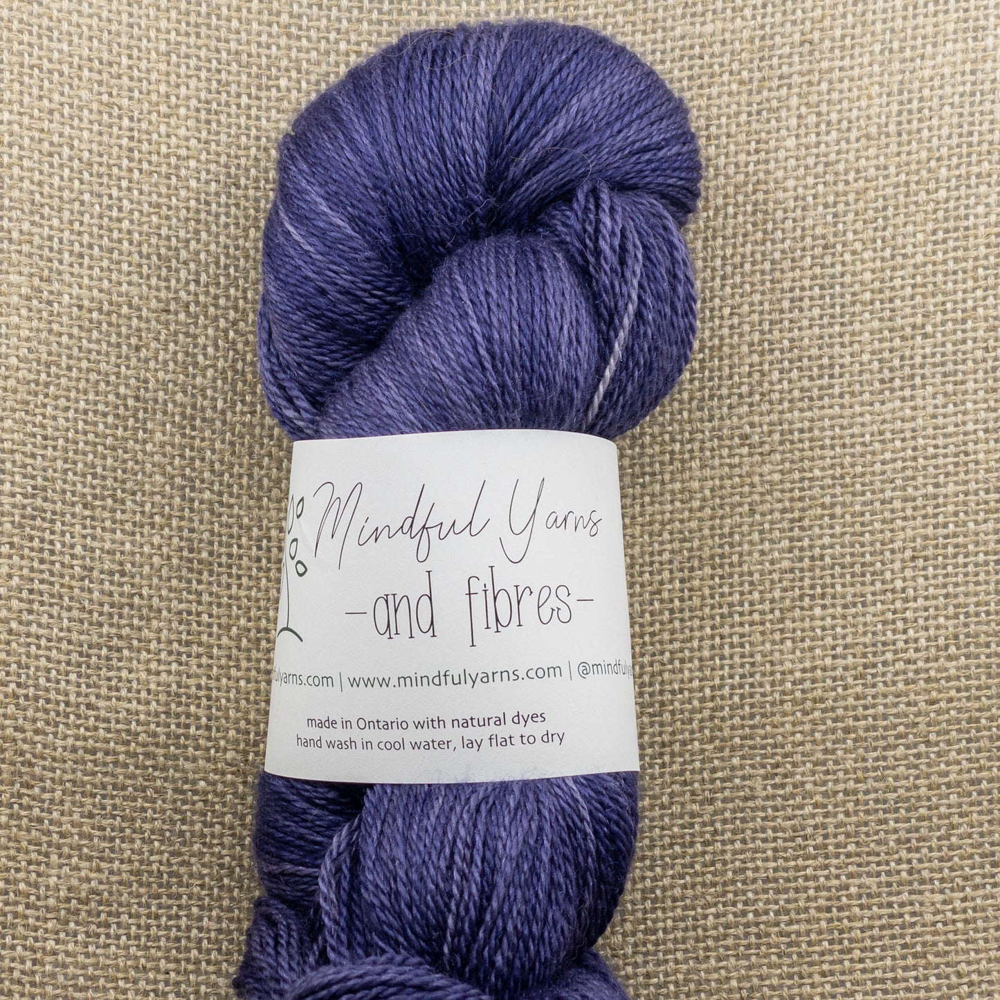 Merino Cashmere Silk Lace Weight Yarn - Mindful Yarns - Logwood