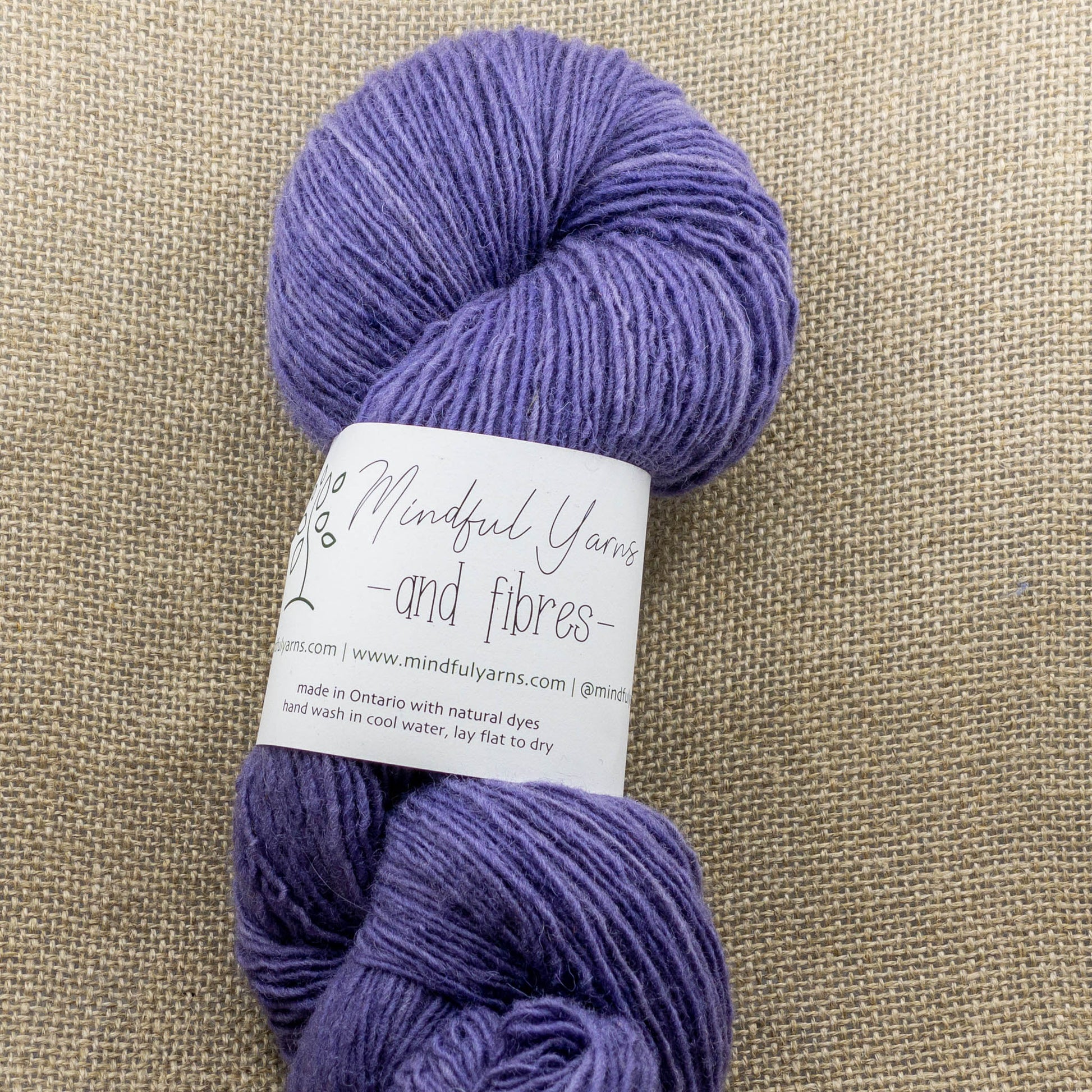 Ontario Single Fingering Weight Wool - Mindful Yarns - Logwood + Sappanwood X-0315