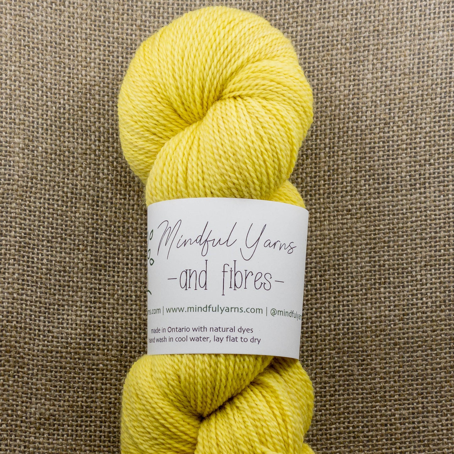 Organic Fingering Weight Wool - Mindful Yarns - Goldenrod medium