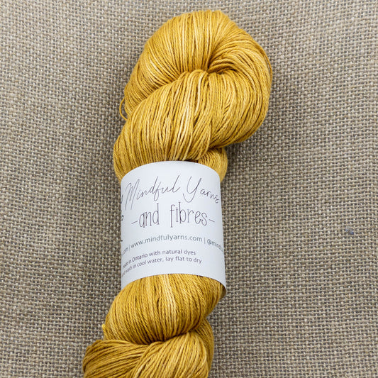 Silk Linen Fingering Weight Yarn - Mindful Yarns - Himalayan Rhubarb 15-0327