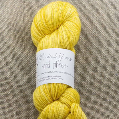 Organic Superwash Sock Yarn - Mindful Yarns - Marigold X-0410