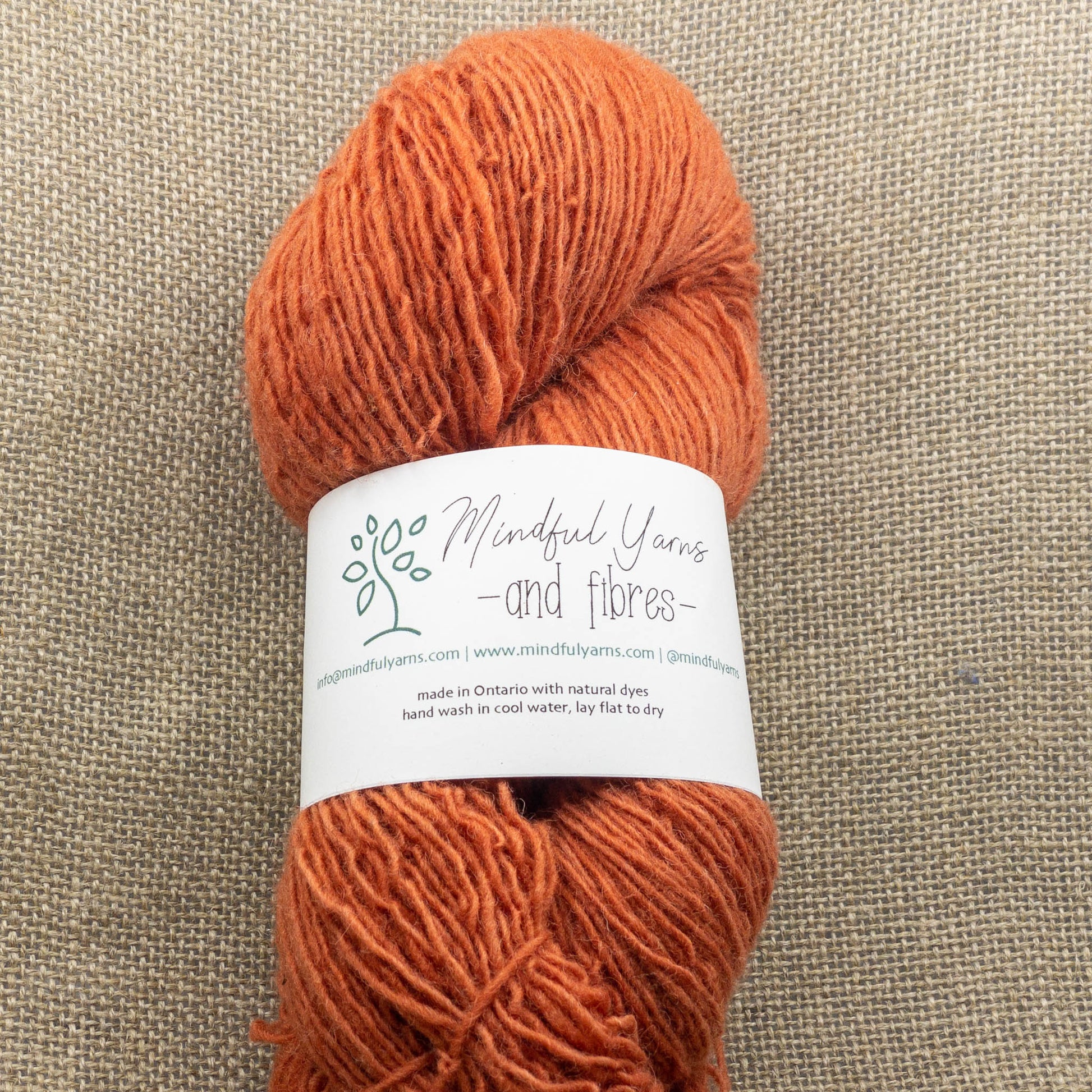 Ontario Single Fingering Weight Wool - Mindful Yarns - Madder + pomegranate 0410