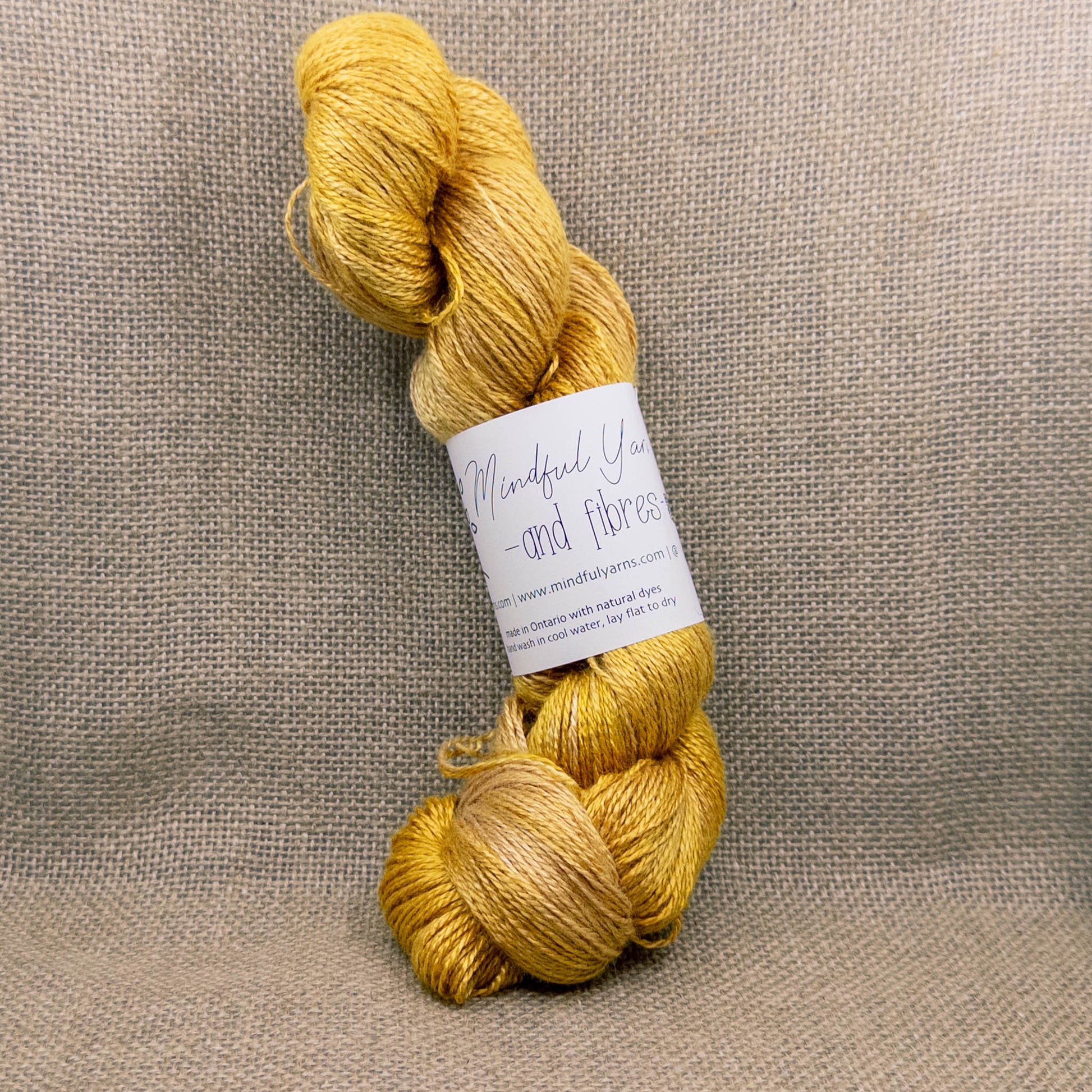 Bamboo Fingering Weight Yarn - Mindful Yarns - Himalayan Rhubarb Weld 60123