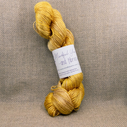 Bamboo Fingering Weight Yarn - Mindful Yarns - Himalayan Rhubarb Weld 60123