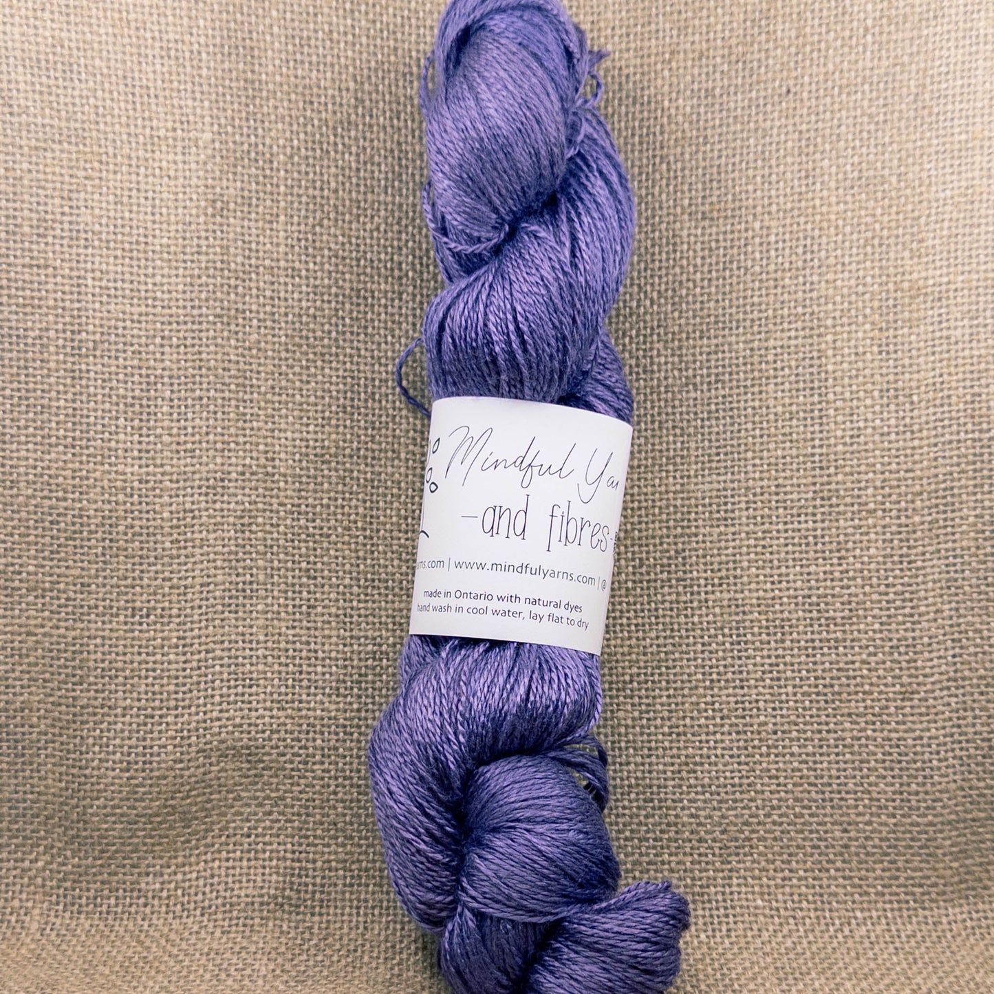Bamboo Fingering Weight Yarn - Mindful Yarns - LogwoodX 60121