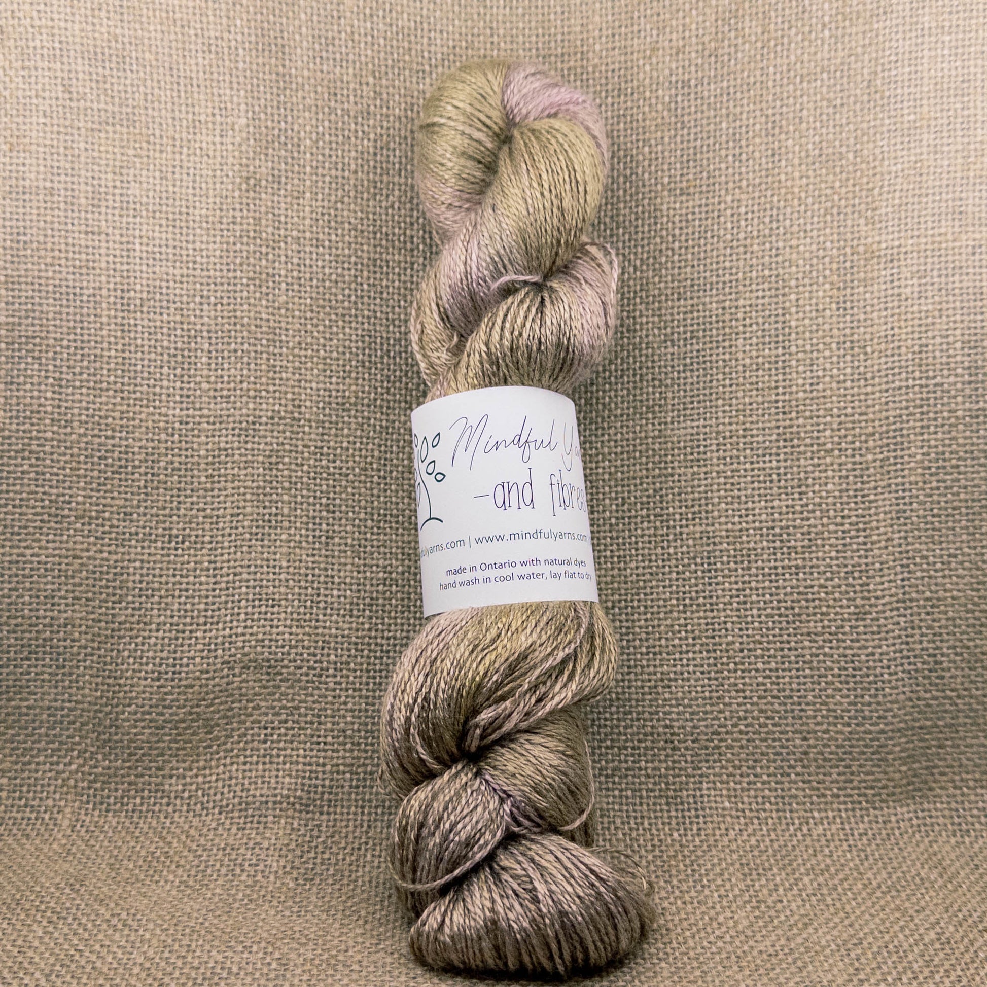 Bamboo Fingering Weight Yarn - Mindful Yarns - Madder Osage and Logwood 60121