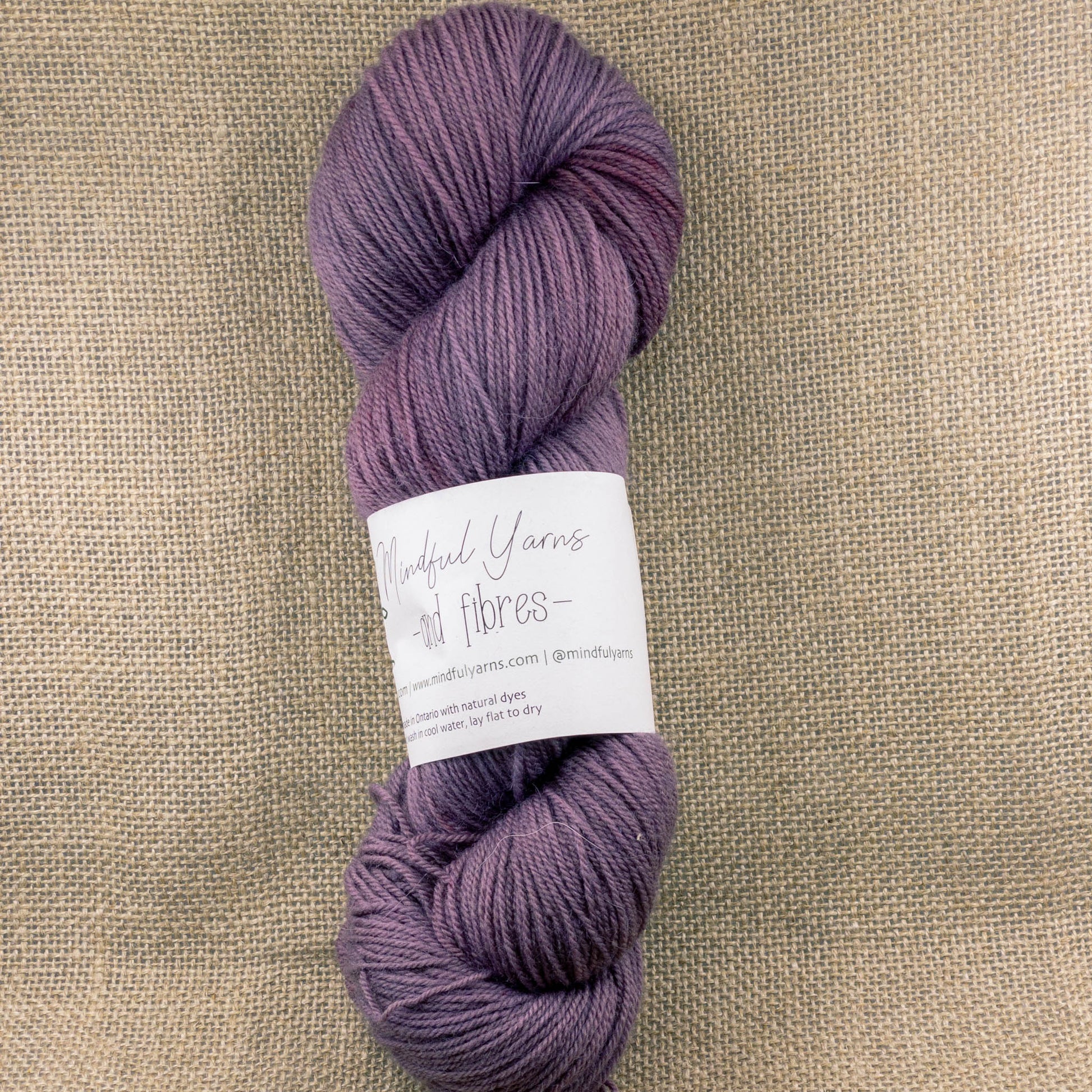 BFL Sock - Mindful Yarns - Logwood + lac 50919
