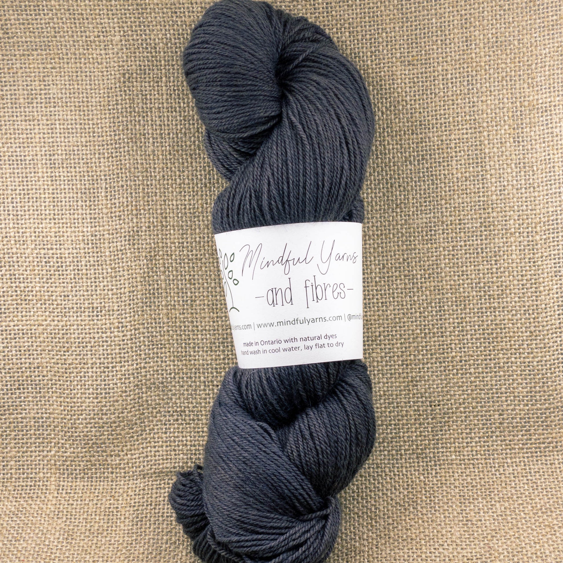 BFL Sock - Mindful Yarns - Logwood, madder, cutch + iron 50921
