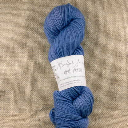 BFL Sock - Mindful Yarns - Logwood + Saxon 50920