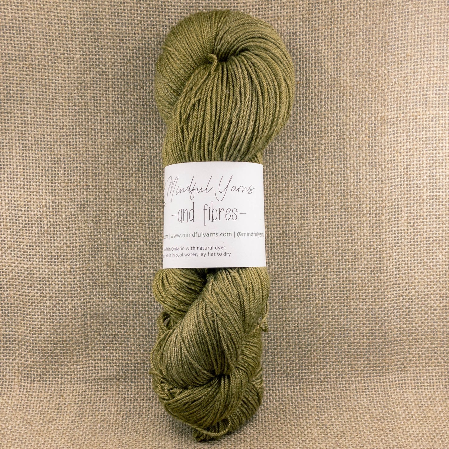 Lotus Merino Fingering Weight Yarn - Mindful Yarns - Fustic + iron 51014