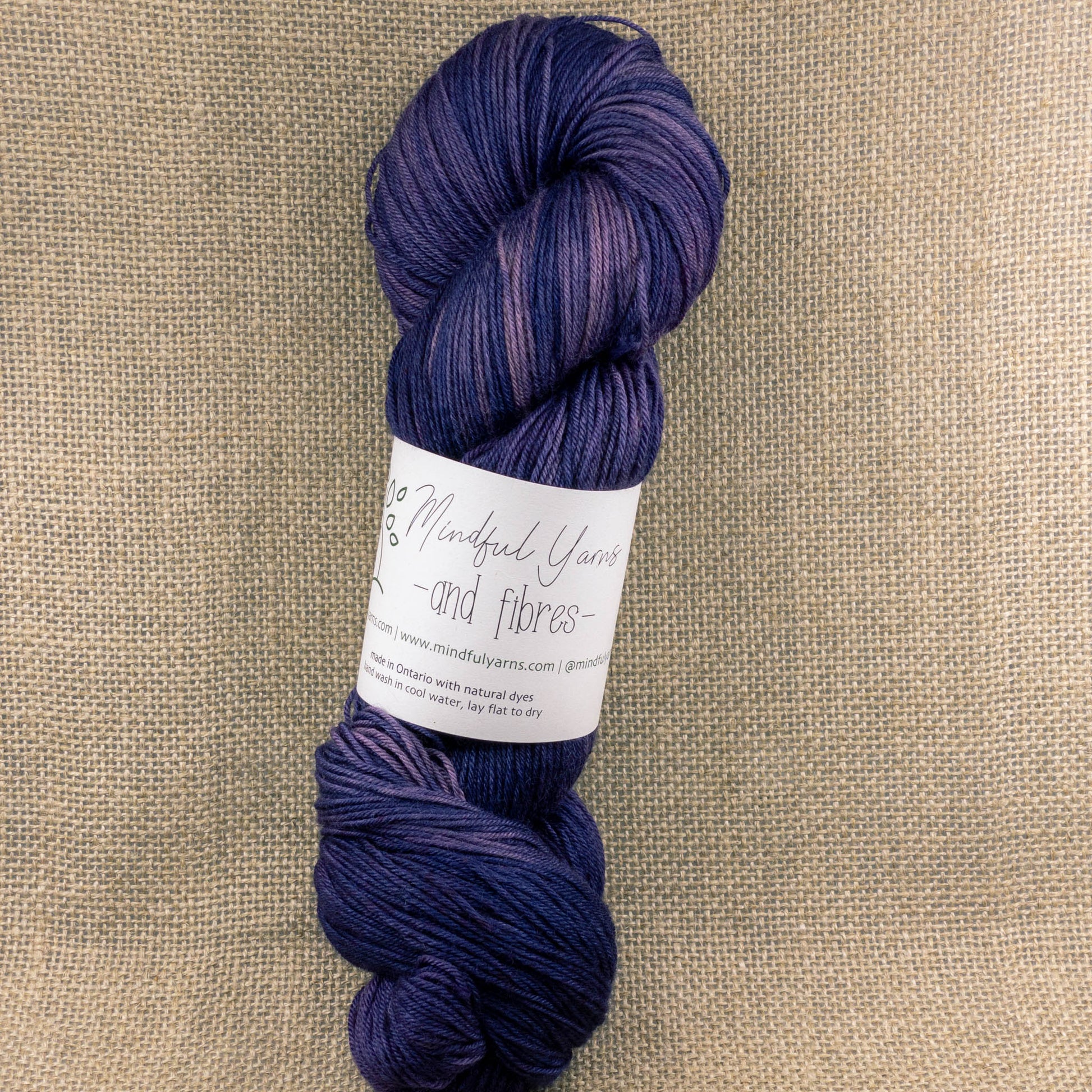 Lotus Merino Fingering Weight Yarn - Mindful Yarns - Logwood, lac, cochineal, madder 51014