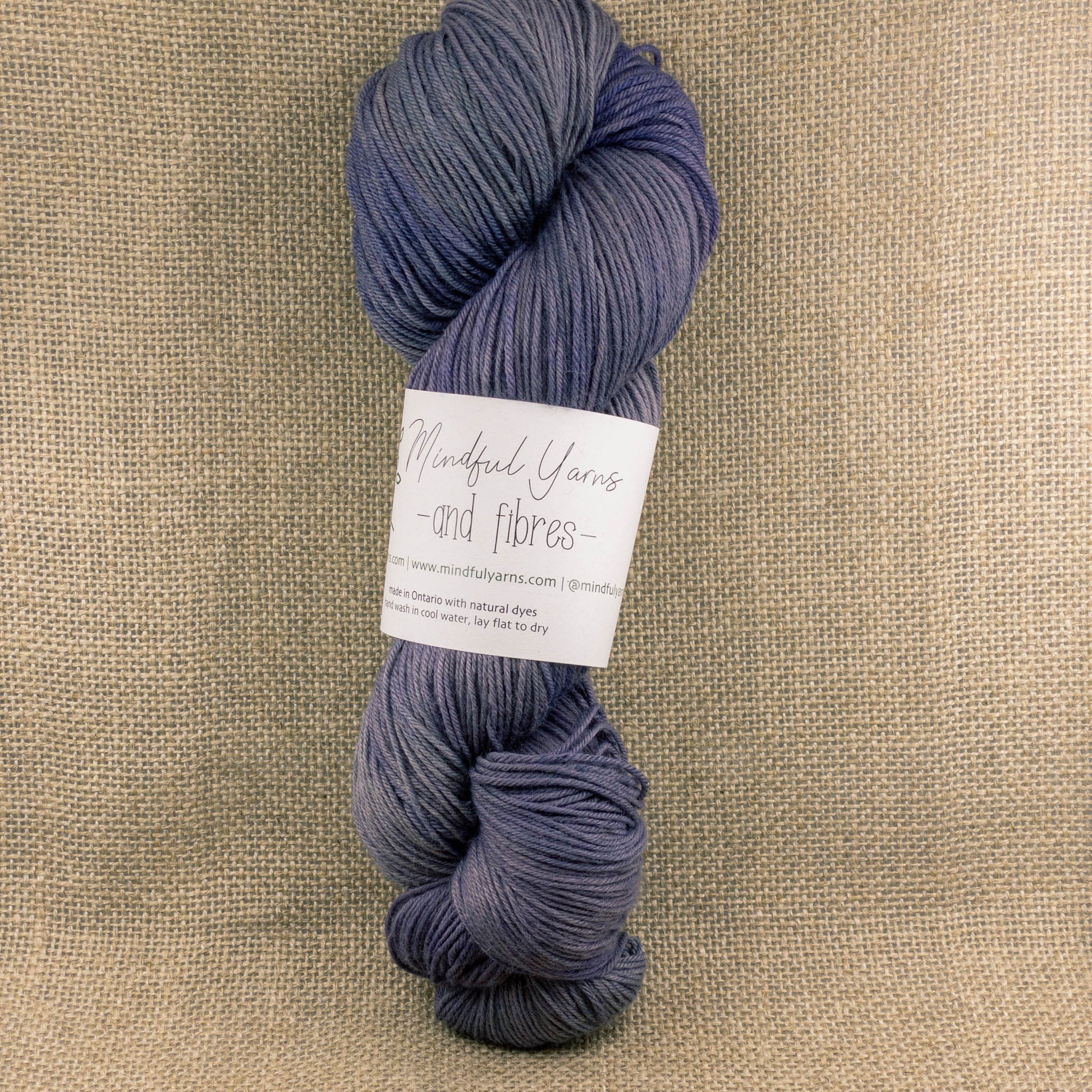 Lotus Merino Fingering Weight Yarn - Mindful Yarns - Sequoia, Saxon + logwood 51021