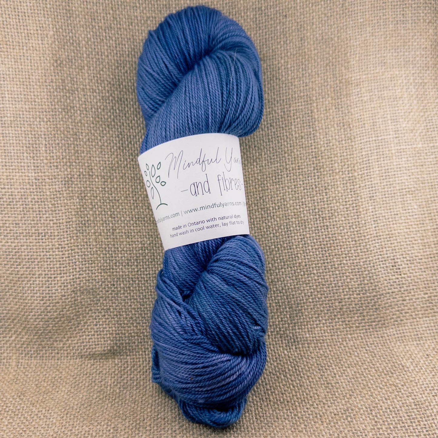 Merino Cashmere Silk Fingering Weight Yarn - Mindful Yarns - Saxon + logwood 60421