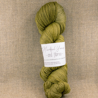 Merino Cashmere Silk Lace Weight Yarn - Mindful Yarns - Fustic + iron 50730