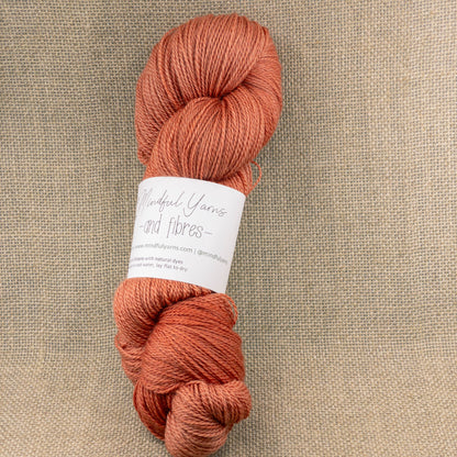 Merino Cashmere Silk Lace Weight Yarn - Mindful Yarns - Madder 51023