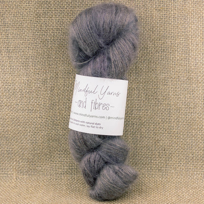 Mohair Silk Lace Weight Yarn - Mindful Yarns - Logwood 51020
