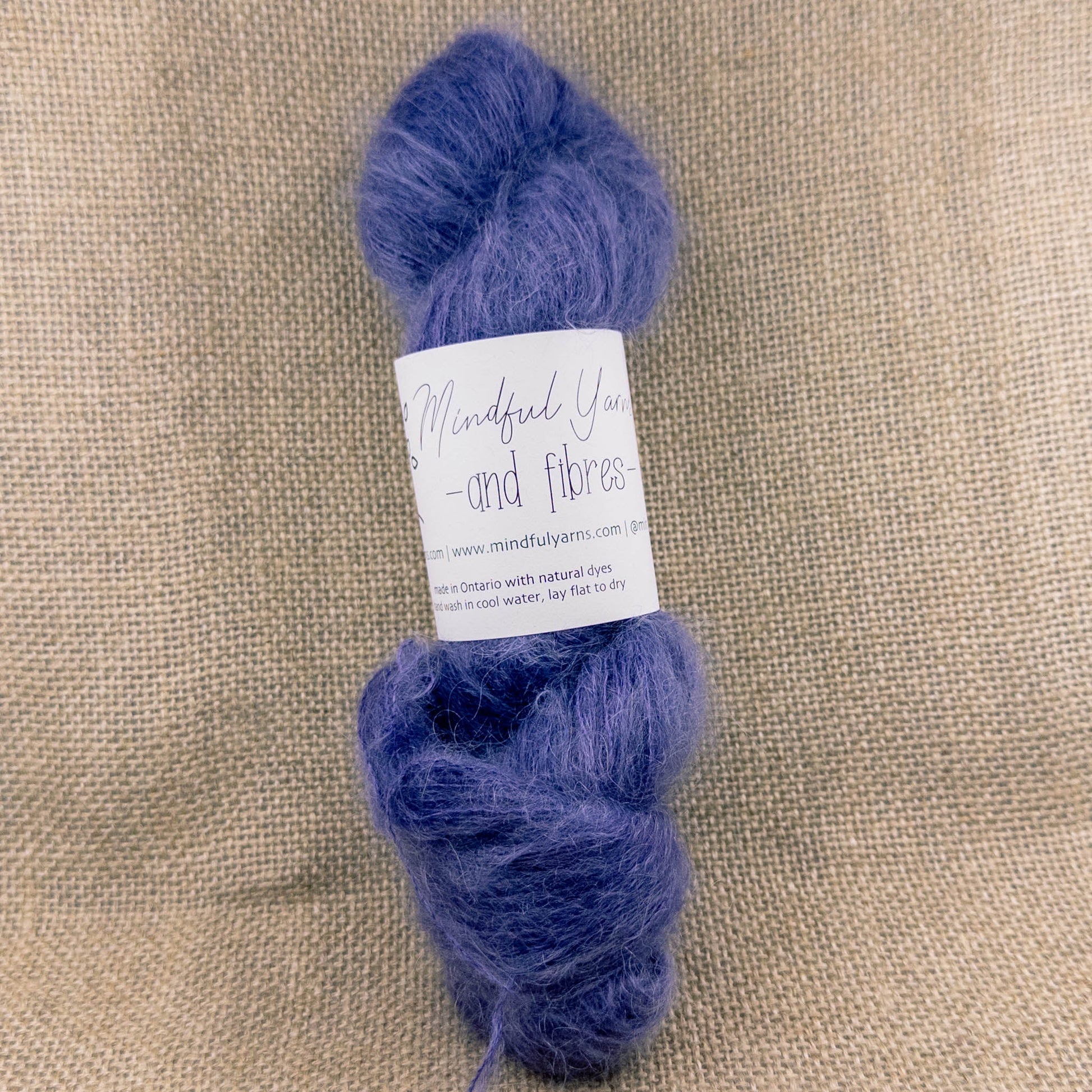 Mohair Silk Lace Weight Yarn - Mindful Yarns - Logwood 60420