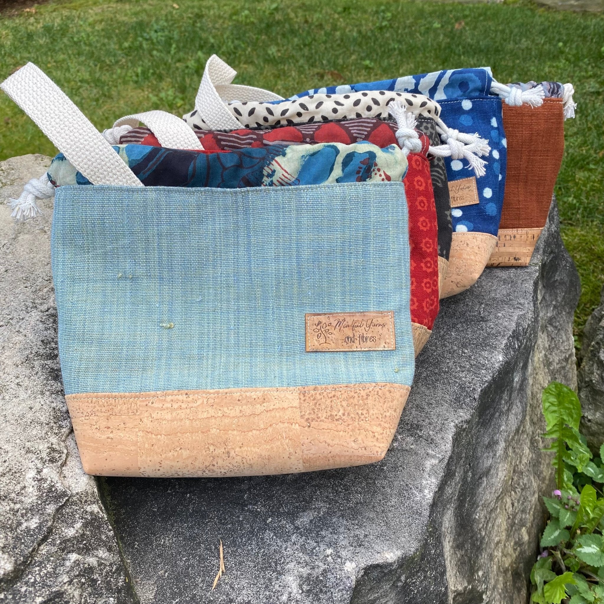 Naturally dyed project bag - small – Mindful Yarns