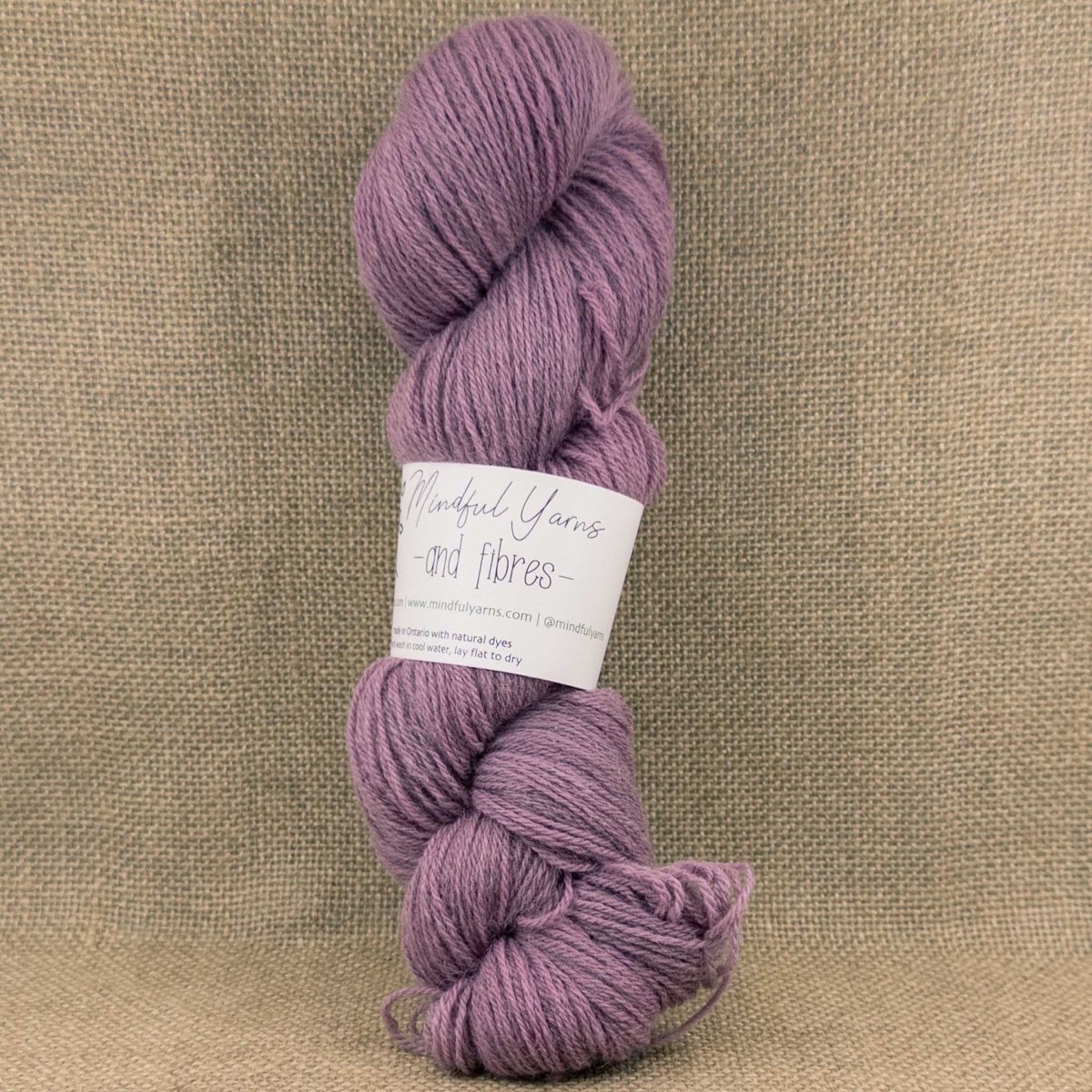 Ontario Corriedale Alpaca Fingering Weight Yarn - Mindful Yarns - Cochineal + Saxon + Iron 60810
