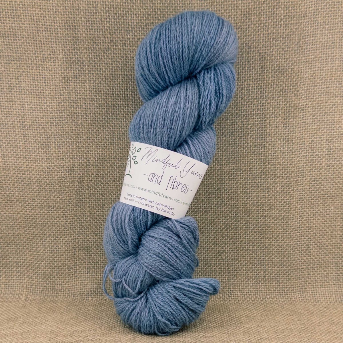 Ontario Corriedale Alpaca Fingering Weight Yarn - Mindful Yarns - Logwood + Saxon 60812