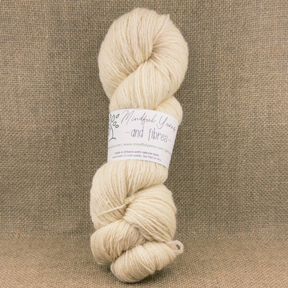 Ontario Corriedale Alpaca Fingering Weight Yarn - Mindful Yarns - Natural 60101