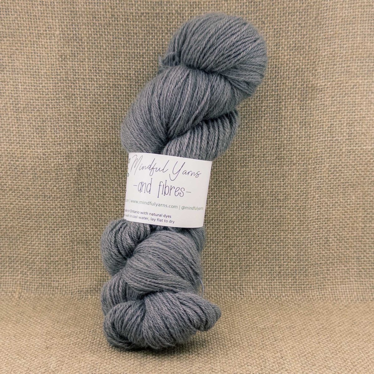 Ontario Corriedale Alpaca Fingering Weight Yarn - Mindful Yarns - Sequoia + Logwood 60818