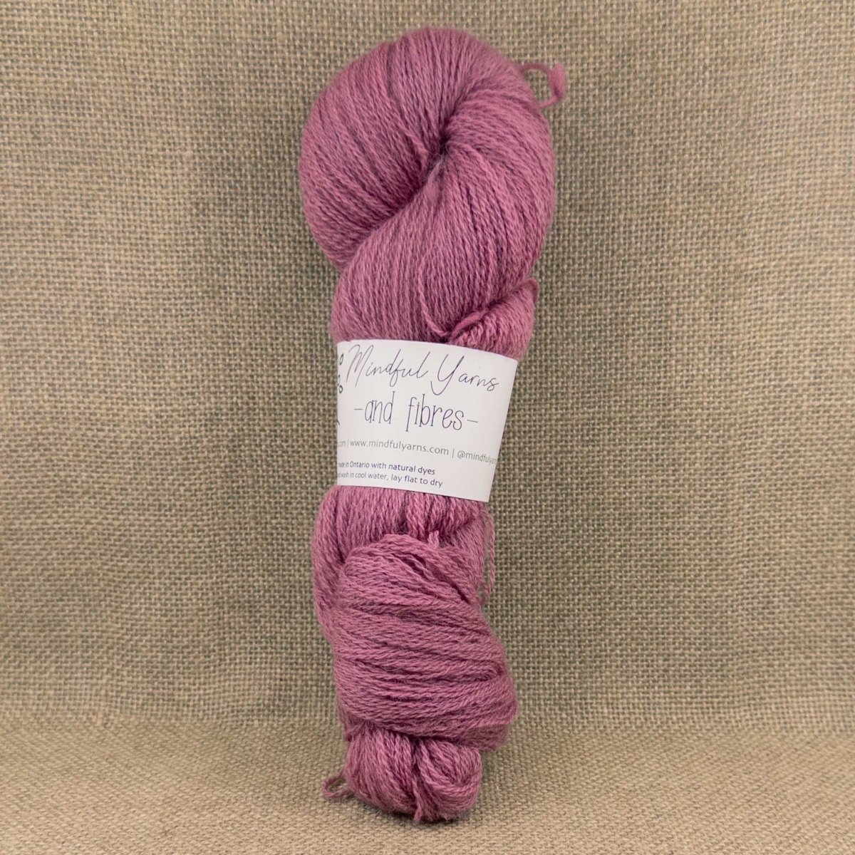 Ontario Corriedale Alpaca Lace Weight Yarn - Mindful Yarns - Cochineal 60809