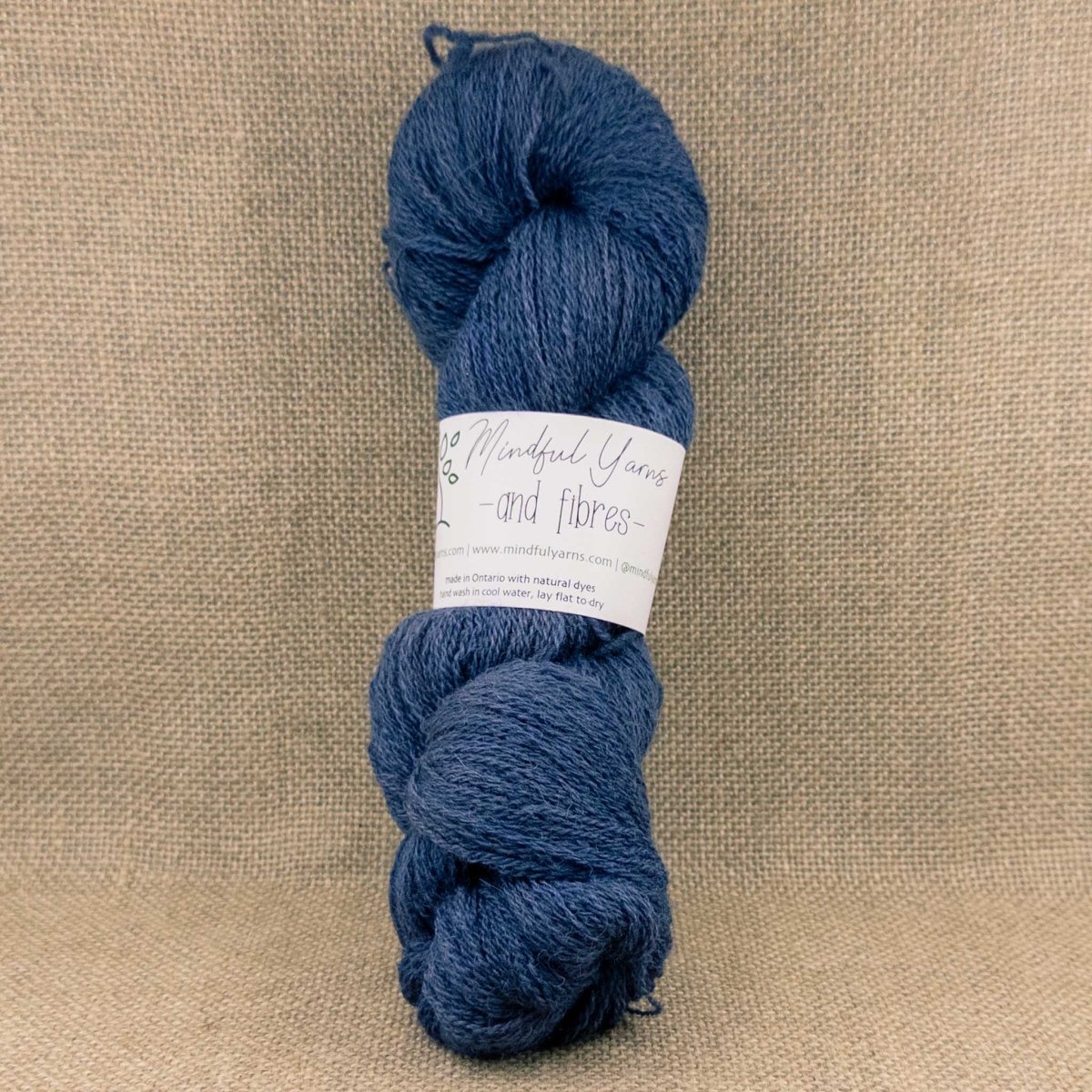 Ontario Corriedale Alpaca Lace Weight Yarn - Mindful Yarns - Logwood + Iron 60809