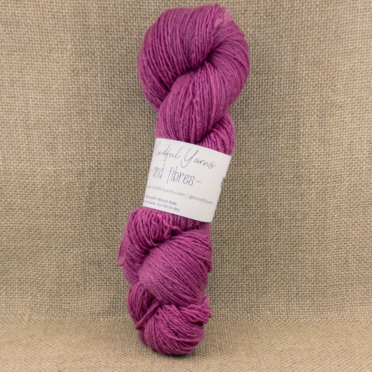 Ontario Corriedale Mohair Fingering Weight Yarn - Mindful Yarns - Cochineal 60808