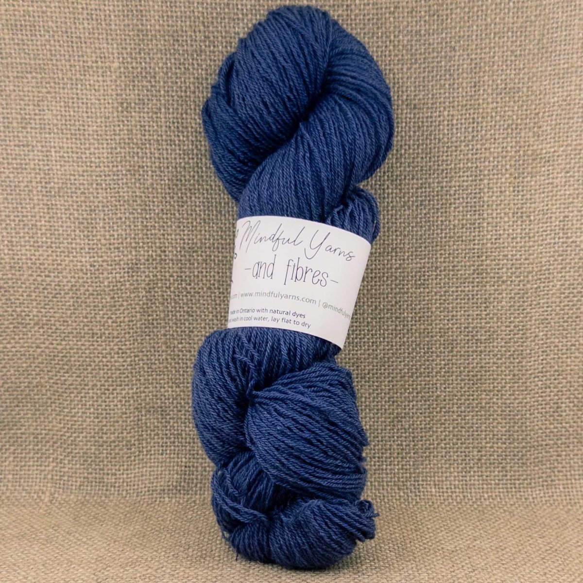 Ontario Corriedale Mohair Fingering Weight Yarn - Mindful Yarns - Logwood 60808