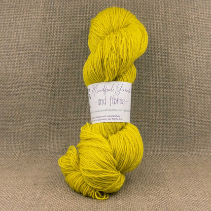 Ontario Corriedale Mohair Fingering Weight Yarn - Mindful Yarns - Weld 60817