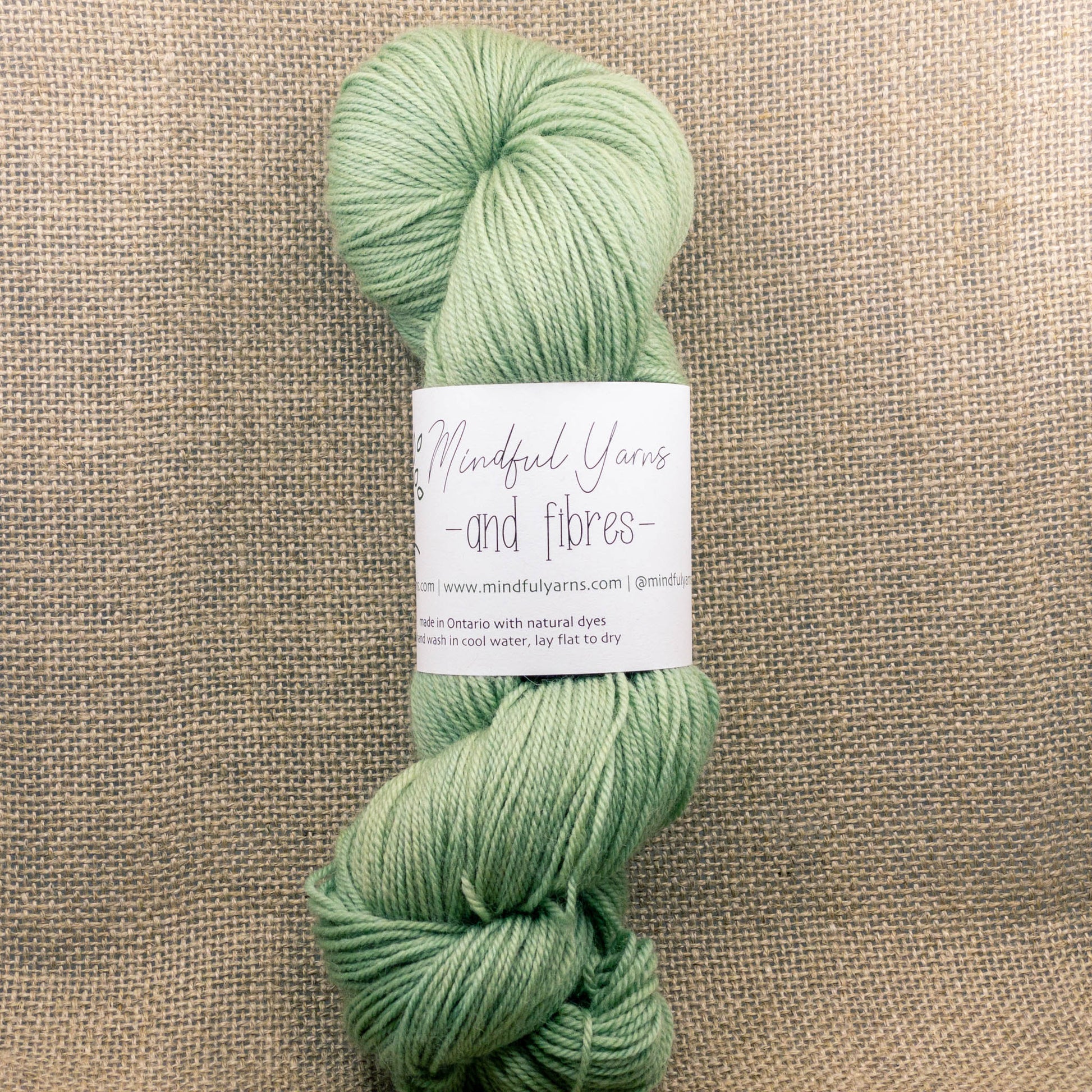 Organic Superwash Sock Yarn - Mindful Yarns - Himalayan Rhubarb + Saxon D - 50310