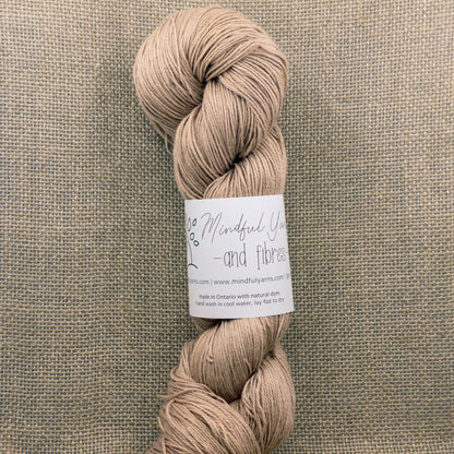 Silk Linen Fingering Weight Yarn - Mindful Yarns - Chestnut 50305