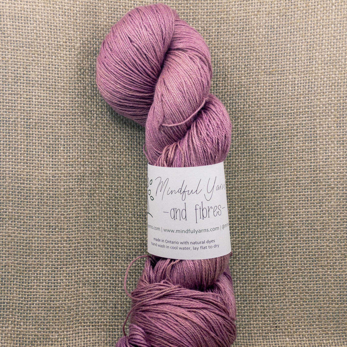 Silk Linen Fingering Weight Yarn - Mindful Yarns - Cochineal + Madder 50225
