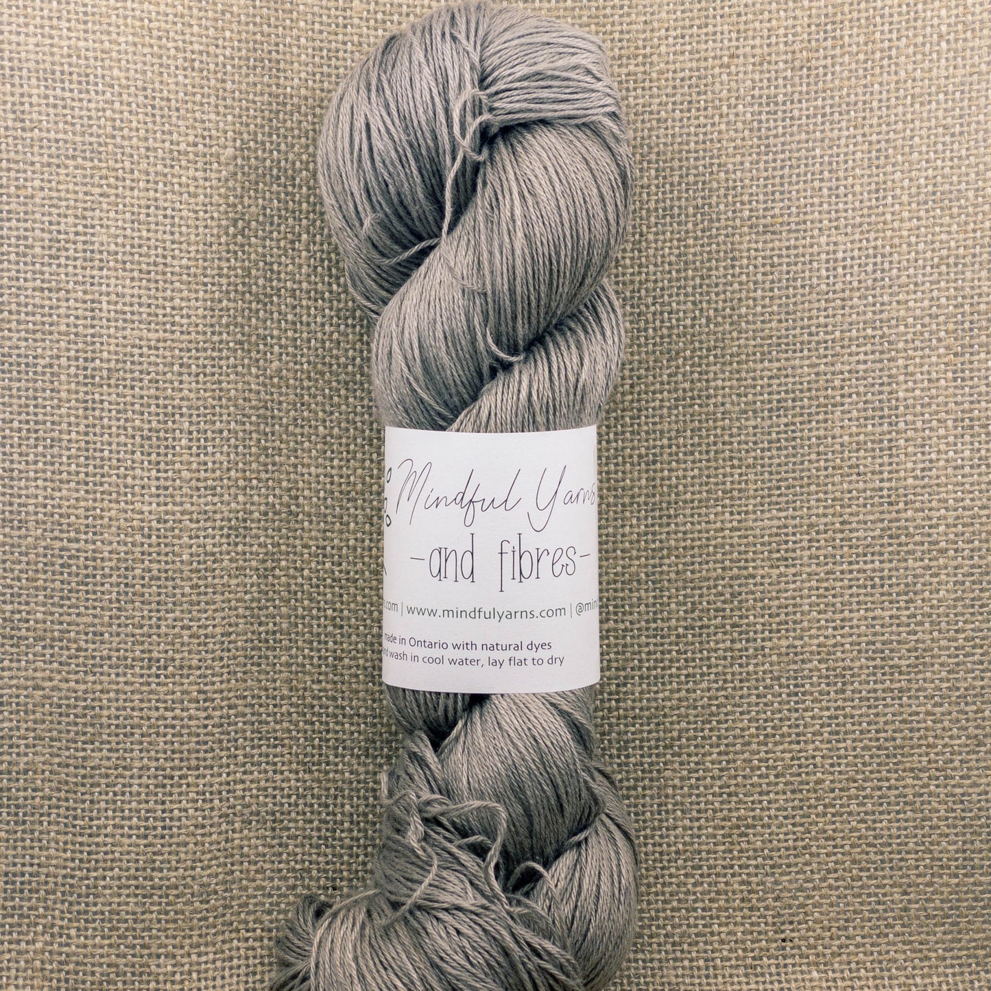 Silk Linen Fingering Weight Yarn - Mindful Yarns - Cutch + Iron 50226