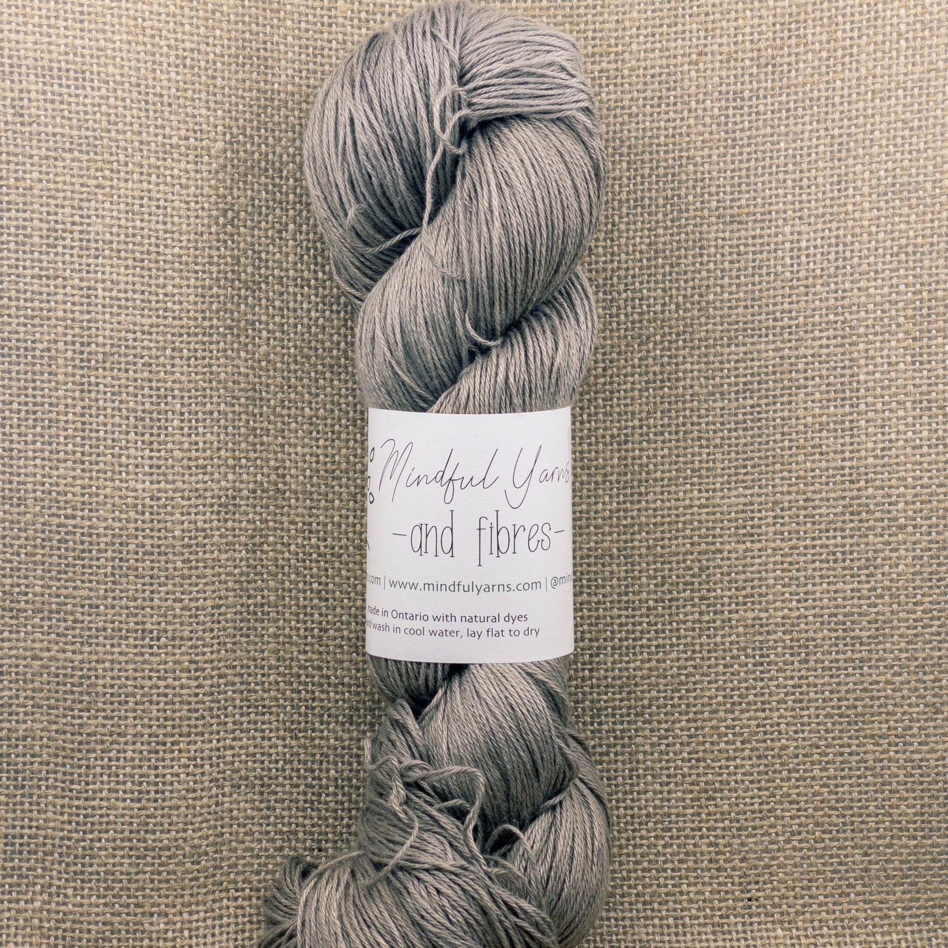 Silk Linen Fingering Weight Yarn - Mindful Yarns - Cutch + Iron 50226